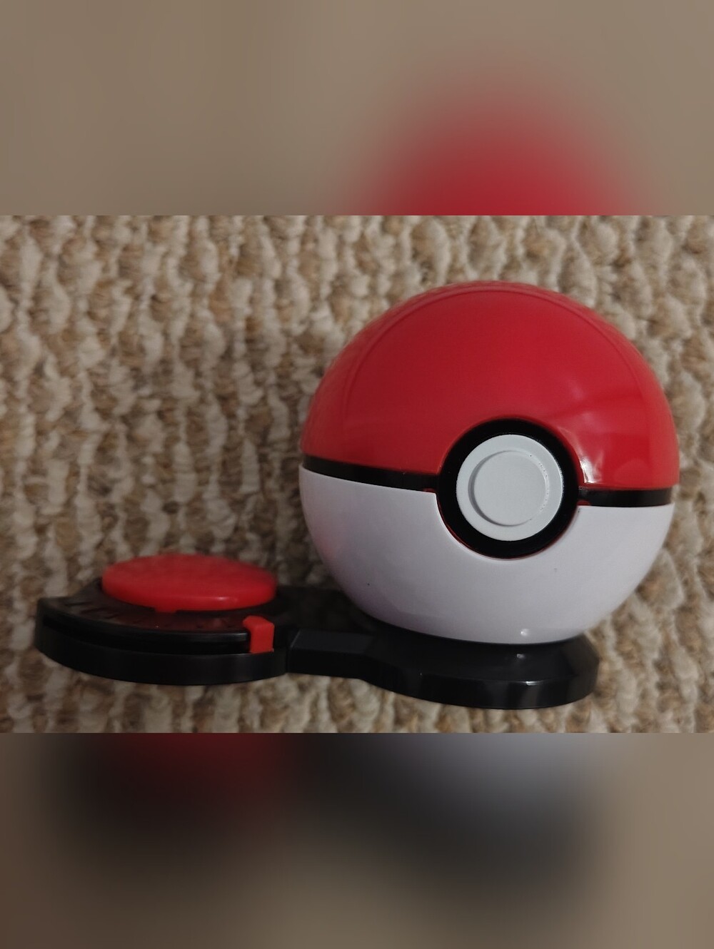 Pokemon Red and White Poké Ball Toy with Black Launcher